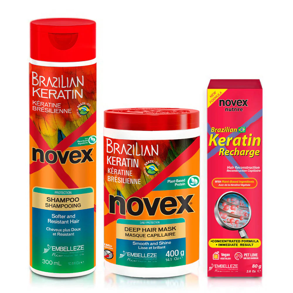 Novex Brazilian Keratin Hair Treatment Recharge Bundle – Sanom Beauty