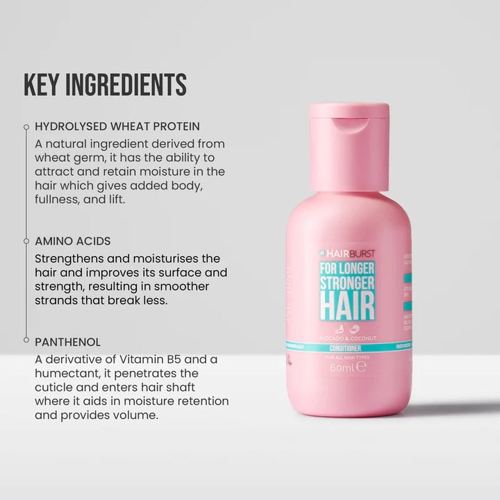 Hairburst mini conditioner with key ingredients